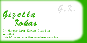 gizella kokas business card